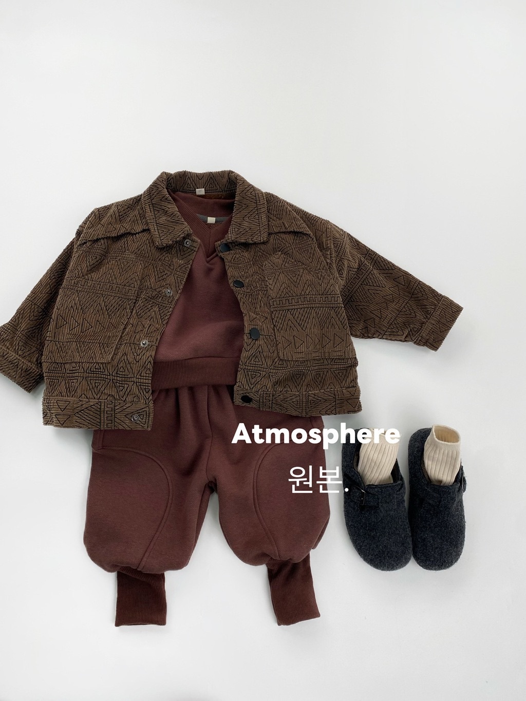 復古圖騰加絨工裝外套