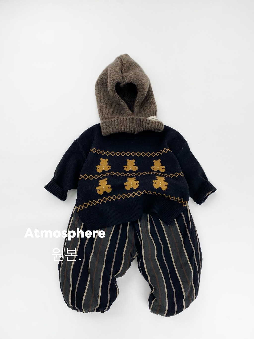 經典百搭條紋加絨褲