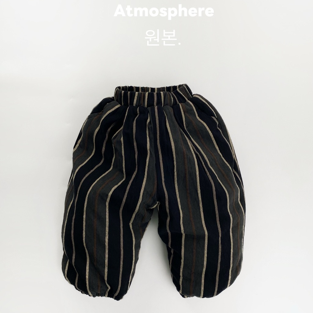 經典百搭條紋加絨褲