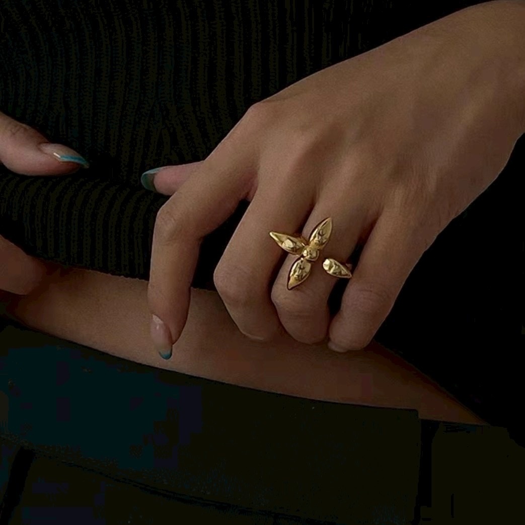 18k lv”VUITTON經典大老花高奢定製開口戒