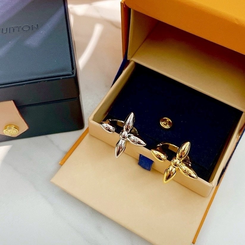 18k lv”VUITTON經典大老花高奢定製開口戒