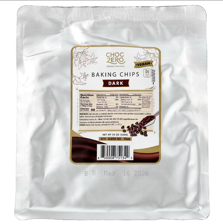 Choczero 無糖黑朱古力粒 560g 大大包 (新舊包裝隨機發貨)