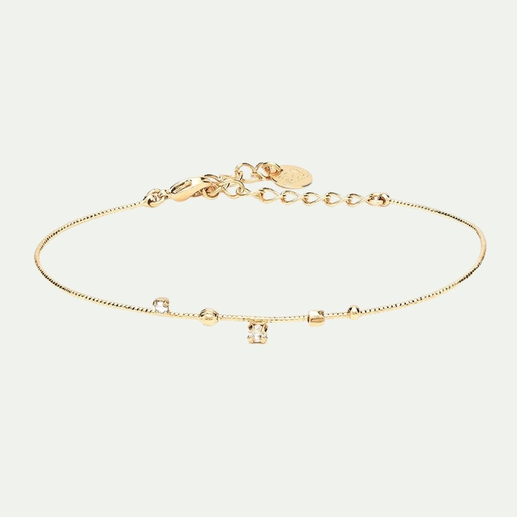 瑰寶系列-水晶手鍊(24k金含施華洛世奇水晶)