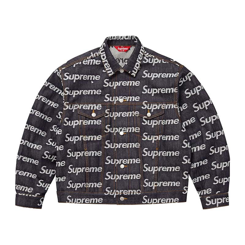Supreme 25FW Jacquard Logos Denim Trucker Jacket 滿版單寧外套 SUP-561 [台灣現貨]