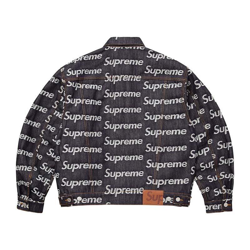 Supreme 25FW Jacquard Logos Denim Trucker Jacket 滿版單寧外套 SUP-561 [台灣現貨]