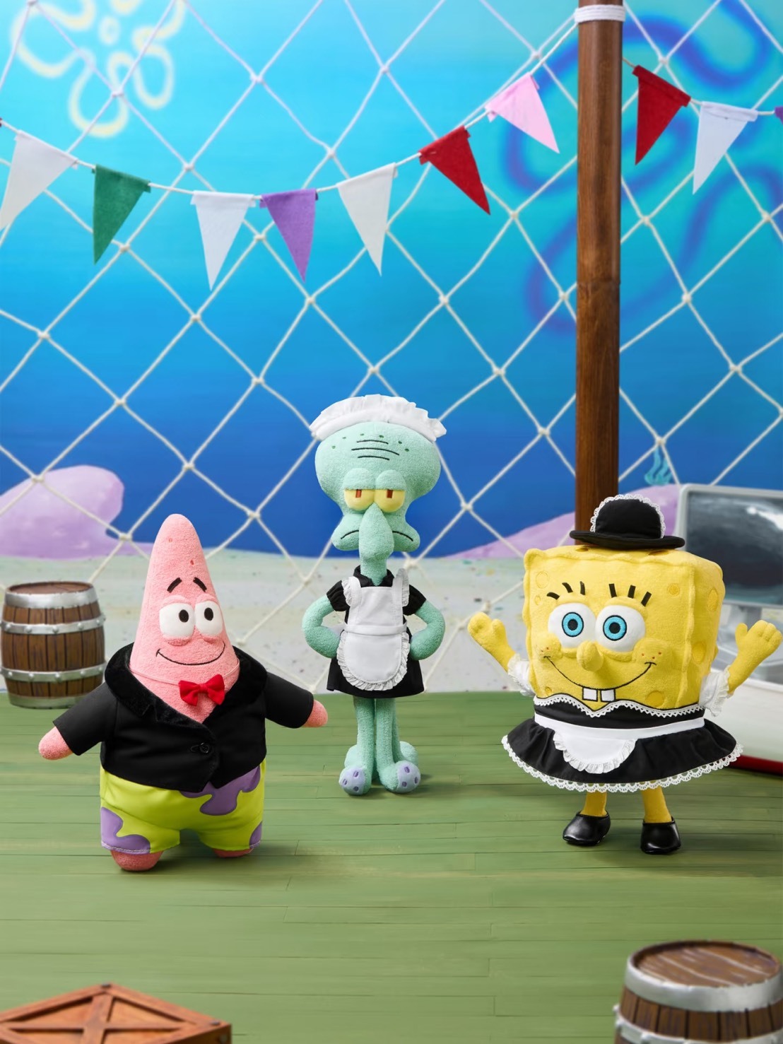 <比奇堡居民> 海綿寶寶 女僕裝 咖啡廳 中號 換裝公仔 章魚哥 弗雷德