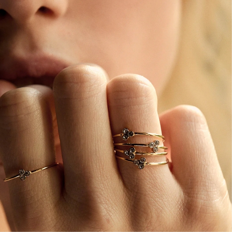 祝願系列-水晶戒指(24k金含施華洛世奇清透水晶)