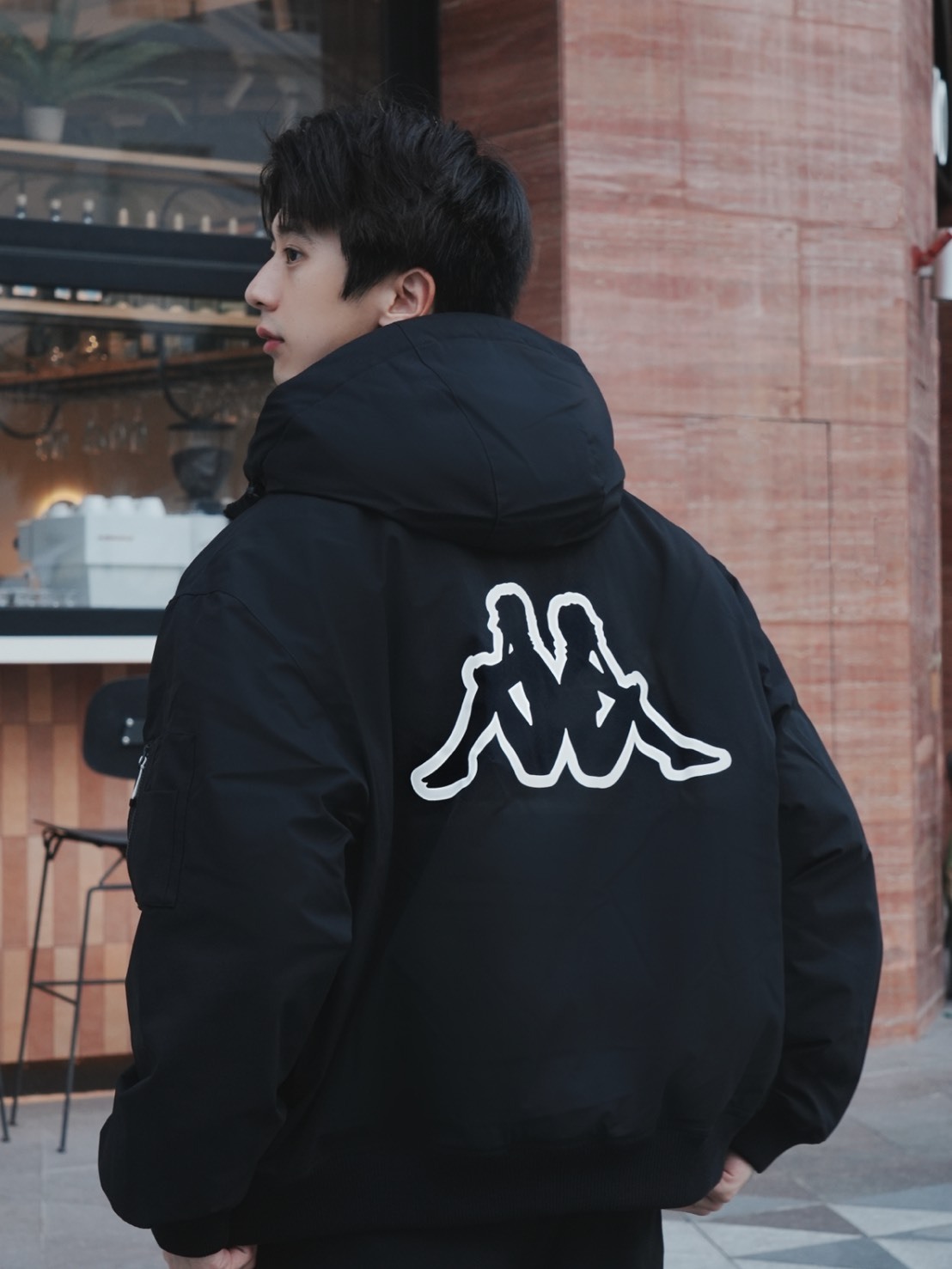 KAPPA 連帽 防潑水 羽絨外套 男女同款