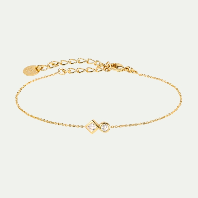 美好戀情時光系列-水晶手鍊(24k金含施華洛世奇清透水晶)