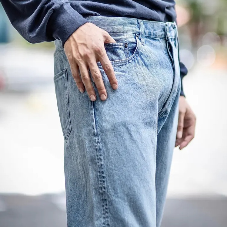 LAST PCS: A.PRESSE 2025 S/S WASHED DENIM PANTS (AP-4006) - SIZE 34 PRE ORDER ITEM (預訂中)