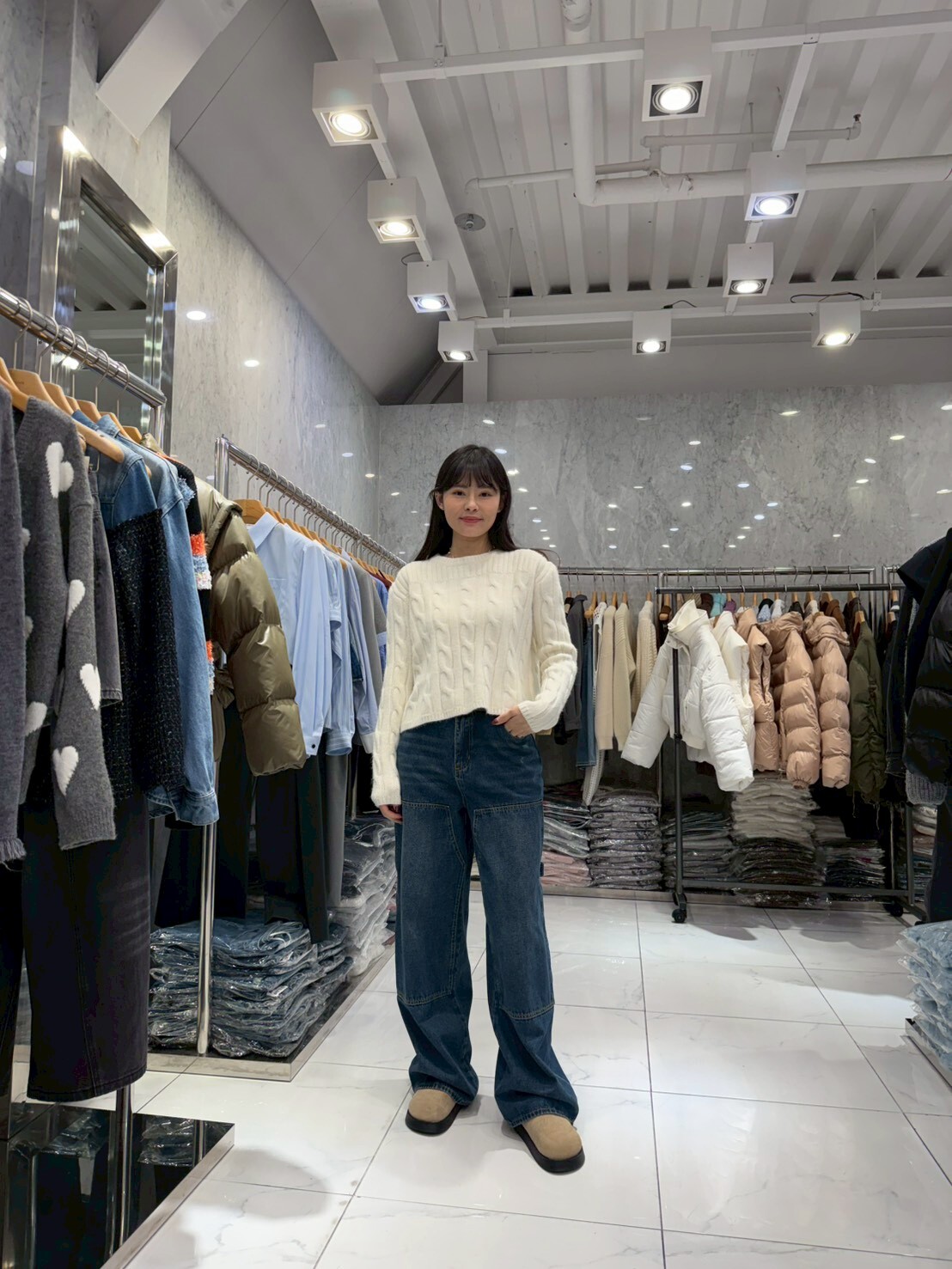 JN5246 麻花坑紋織紋冷衫上衣（特價商品優惠碼不適用）