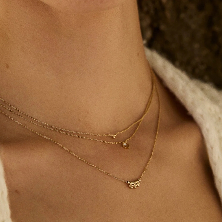 跟隨系列-項鍊(24k金含施華洛世奇清透水晶)