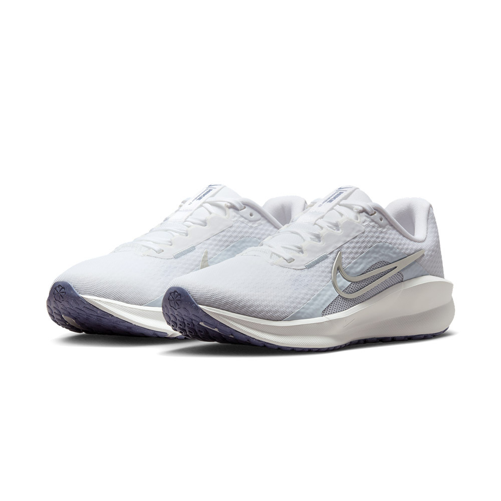 Nike Downshifter 13 女鞋 白灰色 運動 跑鞋 透氣 網布 緩震 氣墊 慢跑鞋 FD6476-110