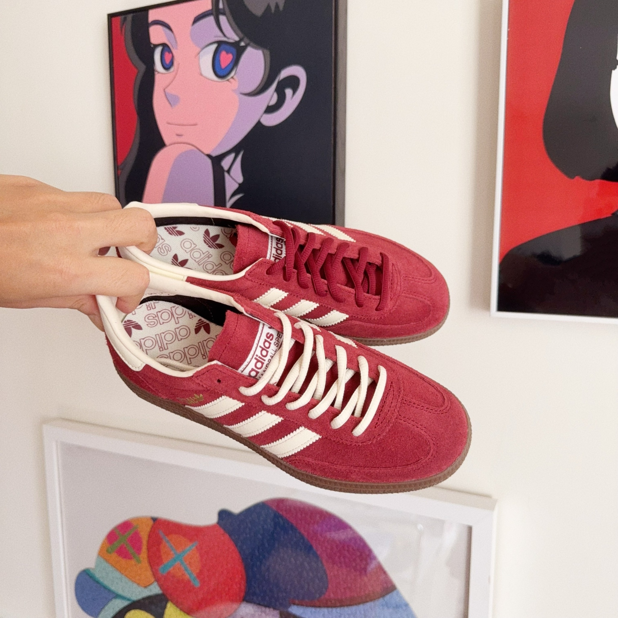 Adidas Originals Handball Spezial 歐洲限定 勃根地酒紅 紅色 復古鞋 JR2122