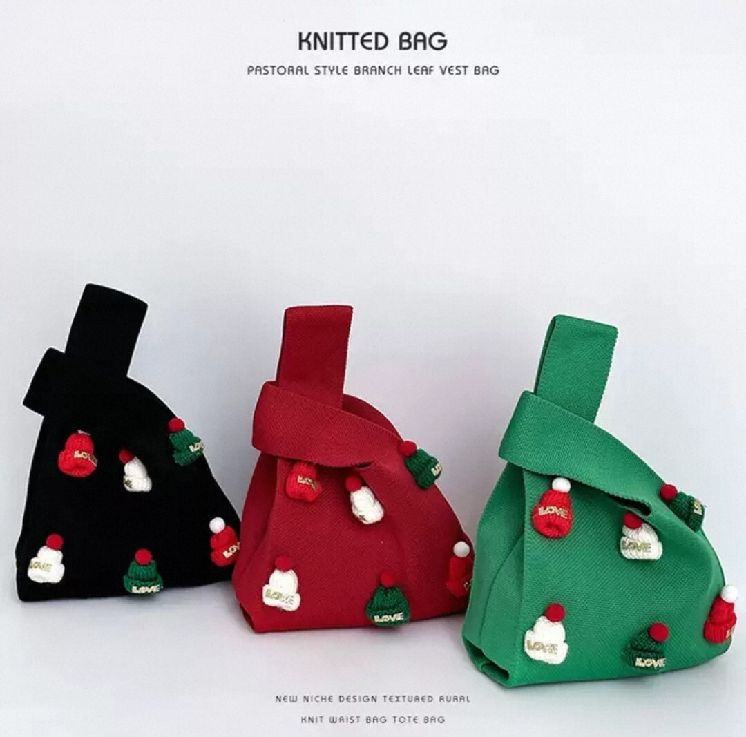 聖誕針織手提包
