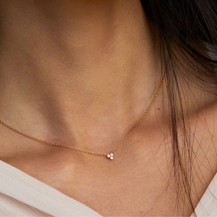 祝願系列-水晶項鍊(24k金含施華洛世奇清透水晶)