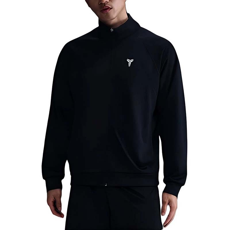 NIKE Kobe LOGO Dri-FIT Knit Jacket 立領夾克外套 休閒 黑色 HJ8098-010 [台灣現貨]