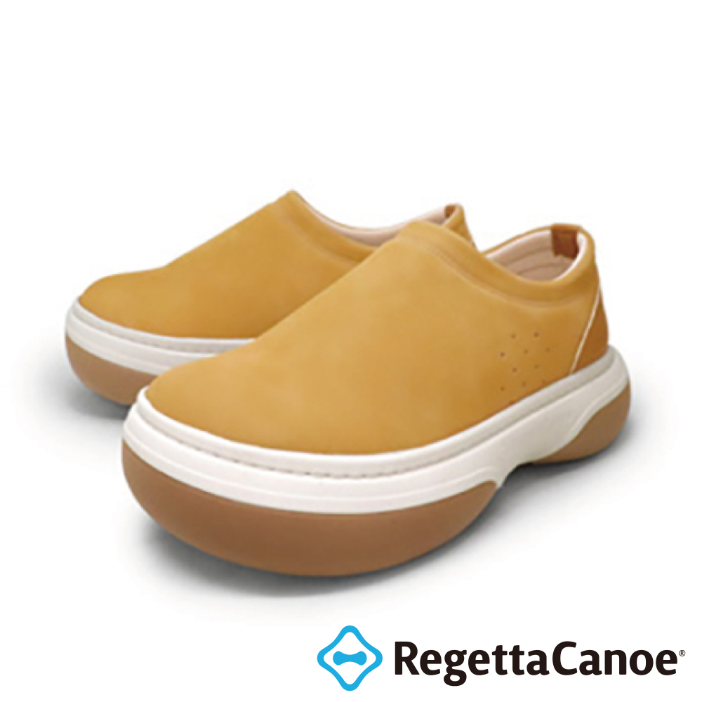 大阪樂步健康鞋 RegettaCanoe厚底莫克休閒鞋 CJFT005 (MUS-芥末黃)