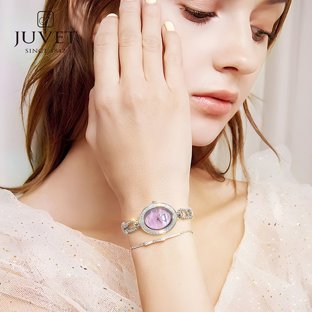 【Juvet爵威】Monet's Garden莫奈花園幻彩系列 氣質 婉約 典雅 晶鑽 石英 不鏽鋼 女款 手錶