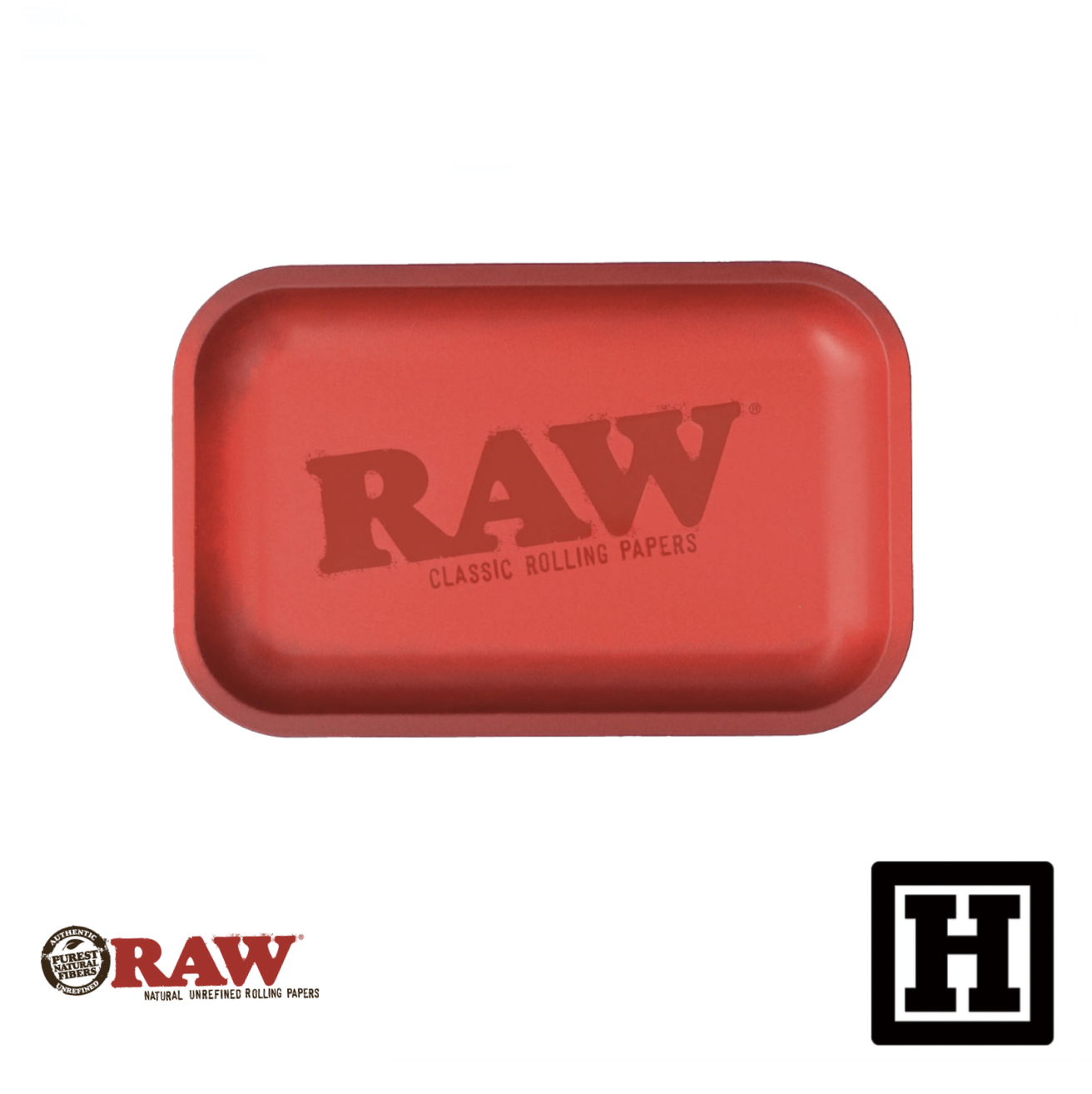 RAW Matte Red 消光紅 金屬捲菸盤 (S)