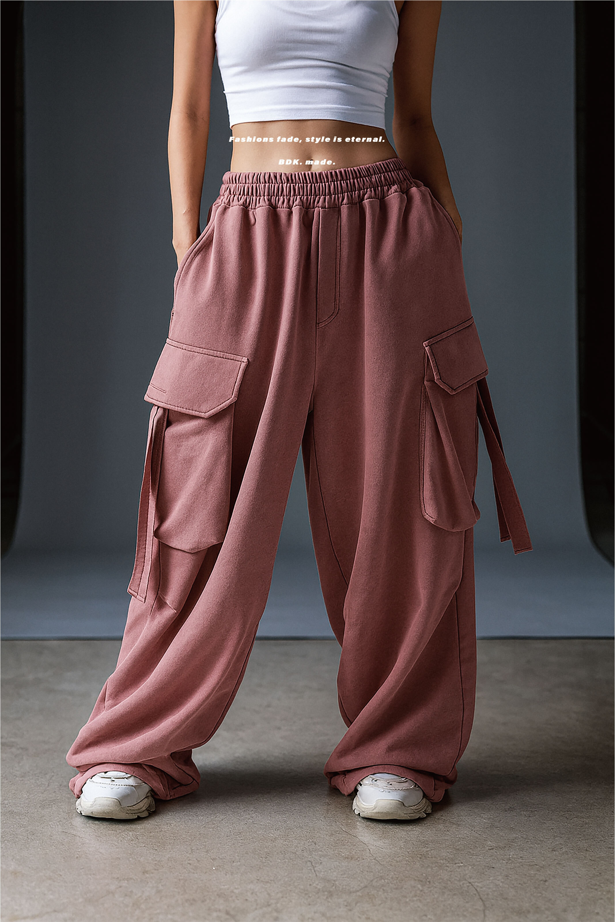 BDK.製造 - 顯腰工裝綿長褲 - 長褲〈BDK2521〉