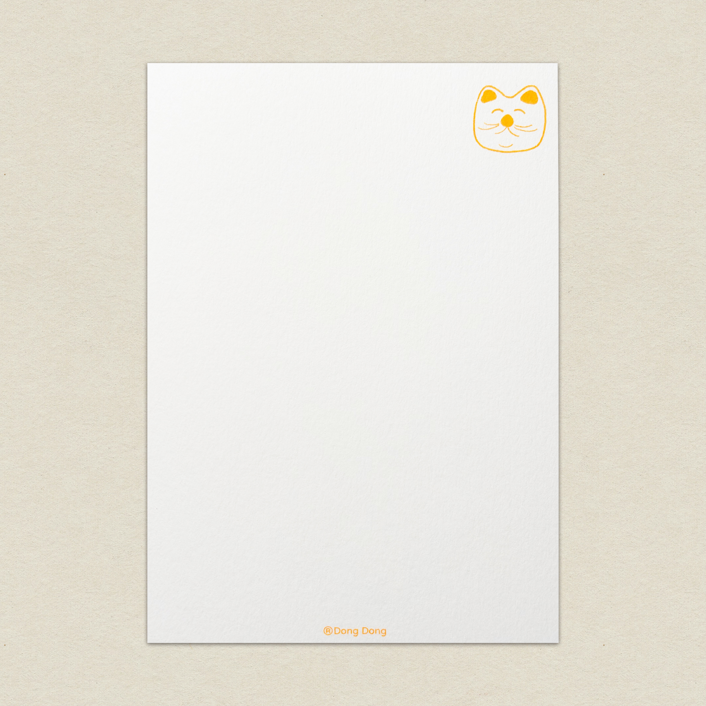 招財貓/粉色/孔版印刷明信片