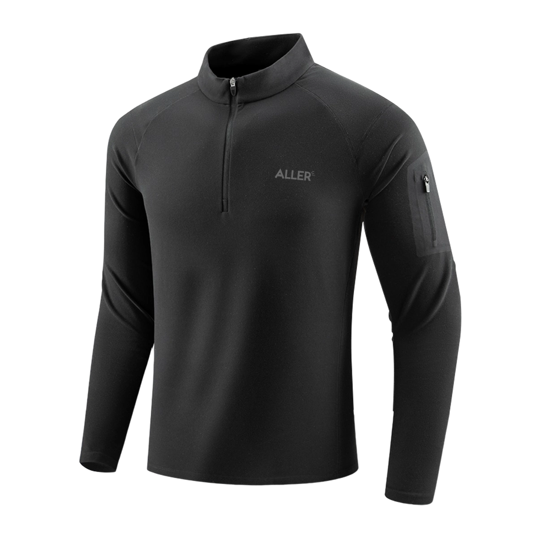 ALLER 彈力拉鍊領保暖上衣 男款 (2色) 01AL2611