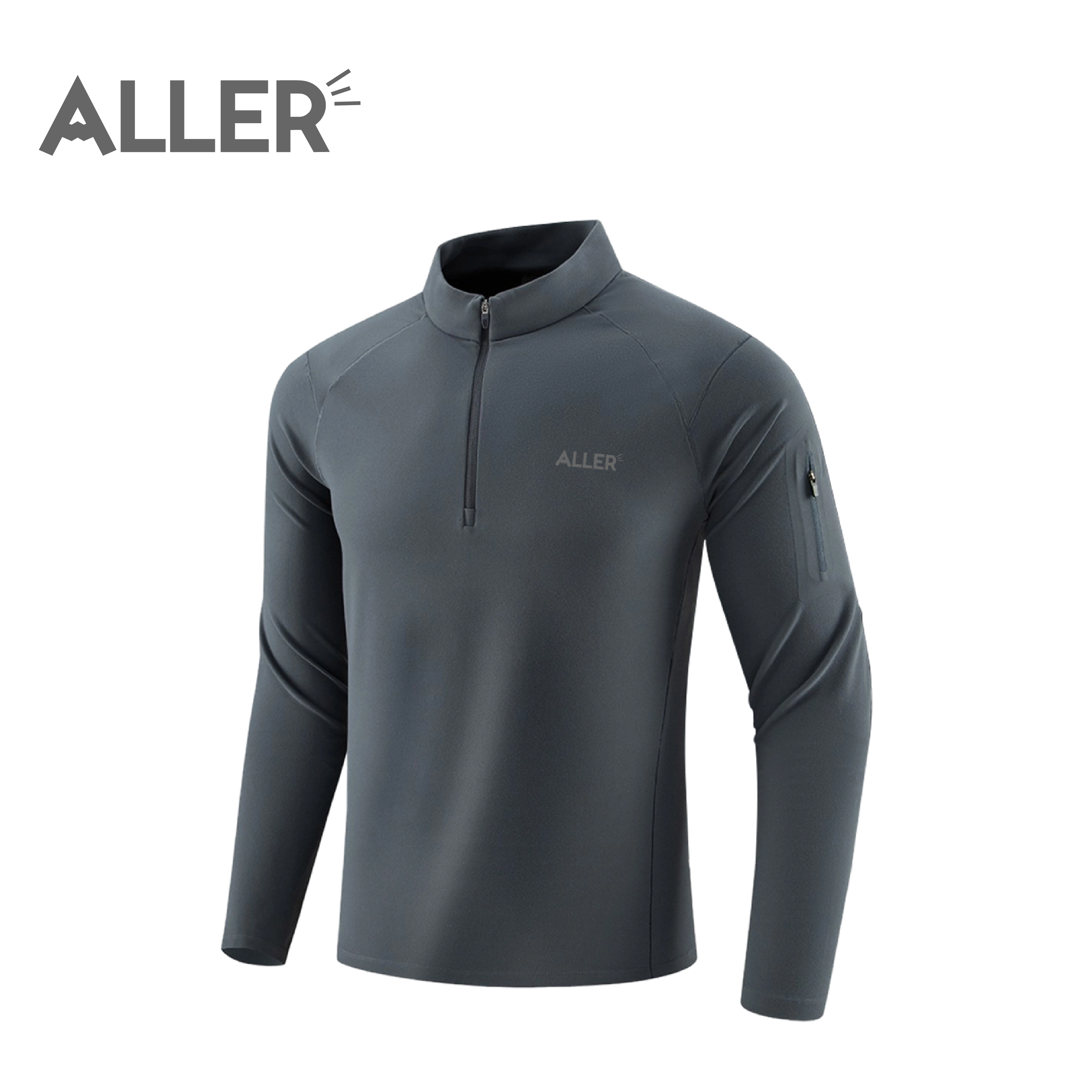 ALLER 彈力拉鍊領保暖上衣 男款 (2色) 01AL2611