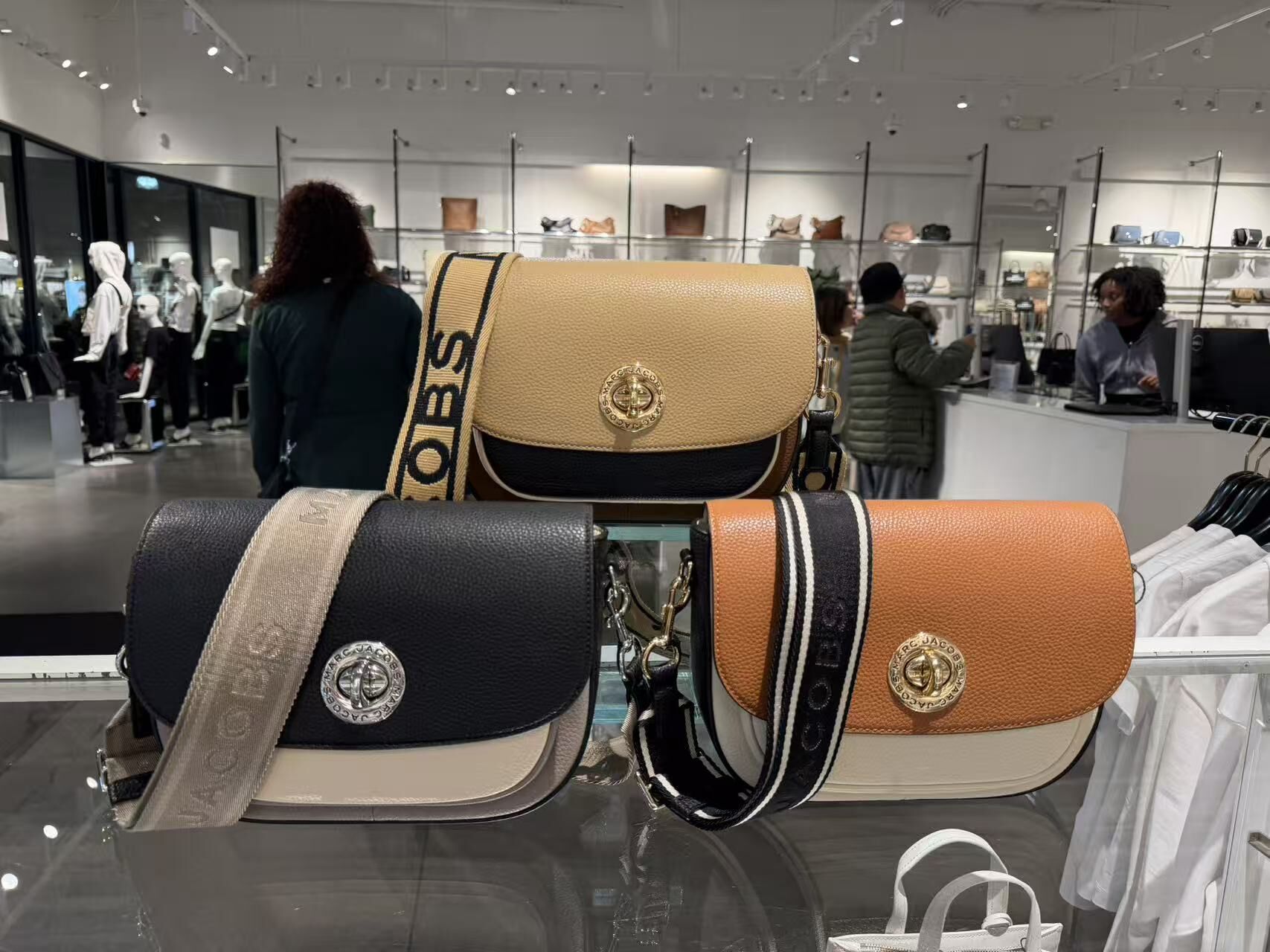 【直播】MARC JACOBS LL1124108 Colorblock Signet 馬鞍包