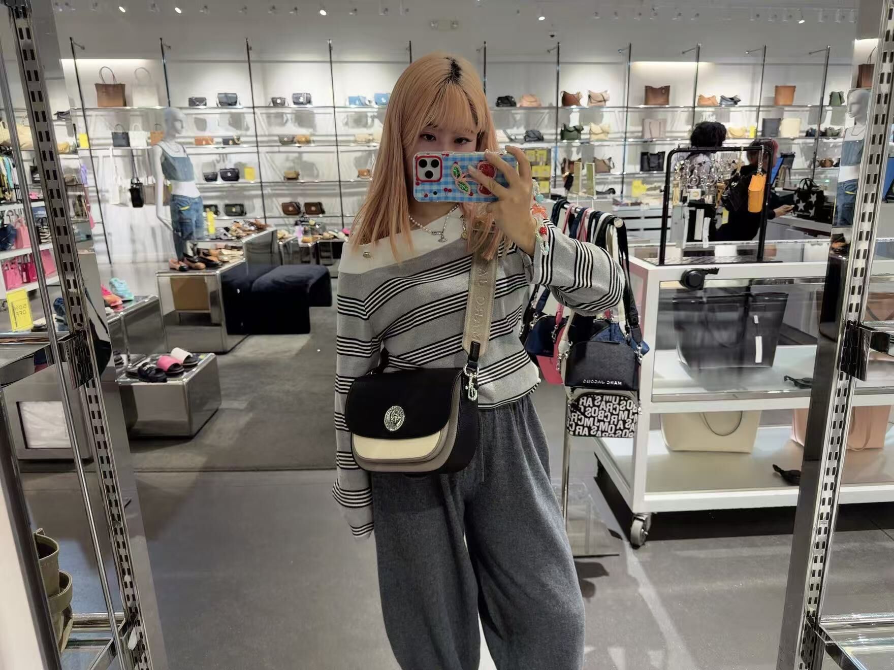 【直播】MARC JACOBS LL1124108 Colorblock Signet 馬鞍包