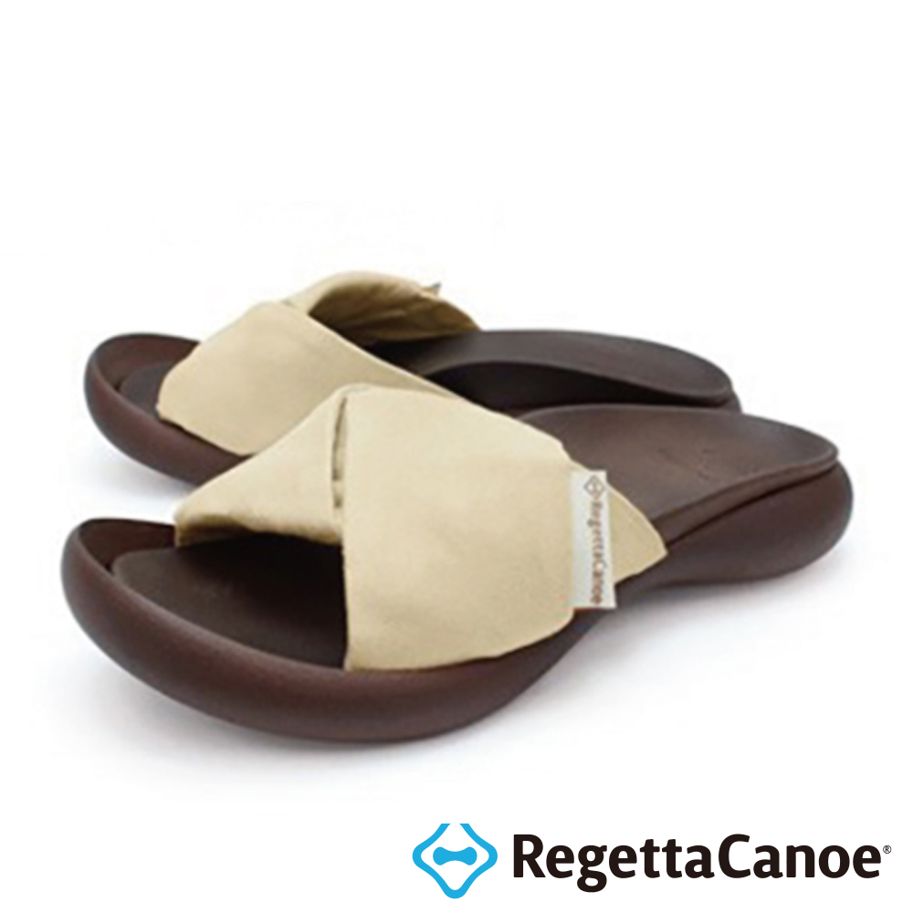 大阪樂步健康鞋 RegettaCanoe 優雅時尚 麂皮扭帶平底涼鞋 CJFD5361(BEG-米色)