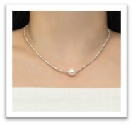 (5303) 碎銀子路路通珍珠頸鏈