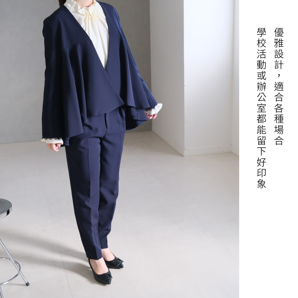 方形飾扣尖頭高跟鞋 健步如飛【CX2501】