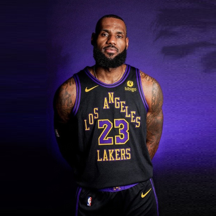 NIKE NBA LEBRON L.A. LAKERS 黑紫色 洛杉磯 湖人隊 網眼 運動 球衣【DX8506-012】NKNBA