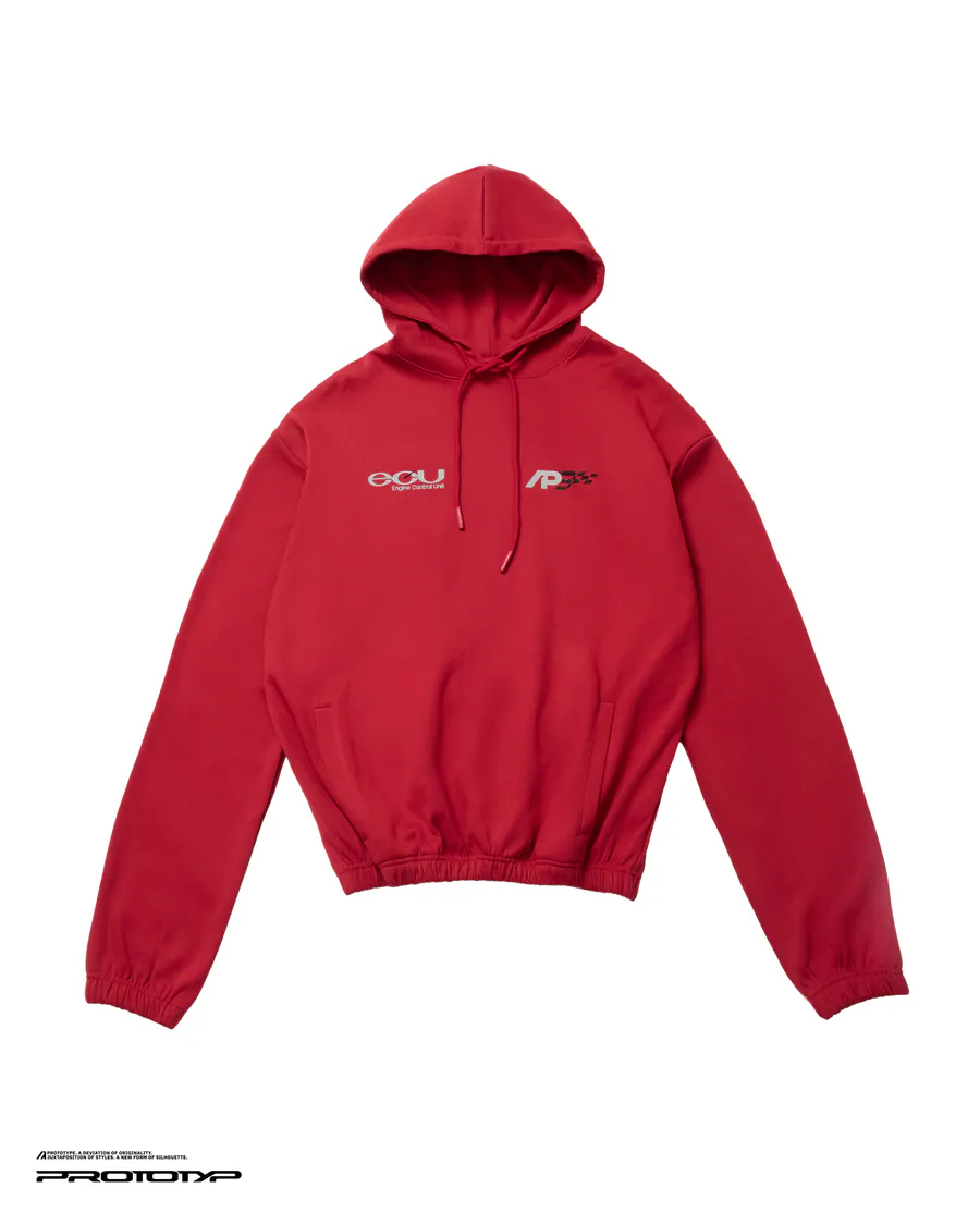 PROTOTYP｜PTP-25A-TH-001 ACCELERATION ECU Hoodie "Vermillion"