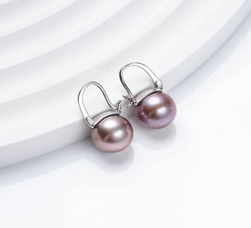 (5310) 紫珠水桶款耳環