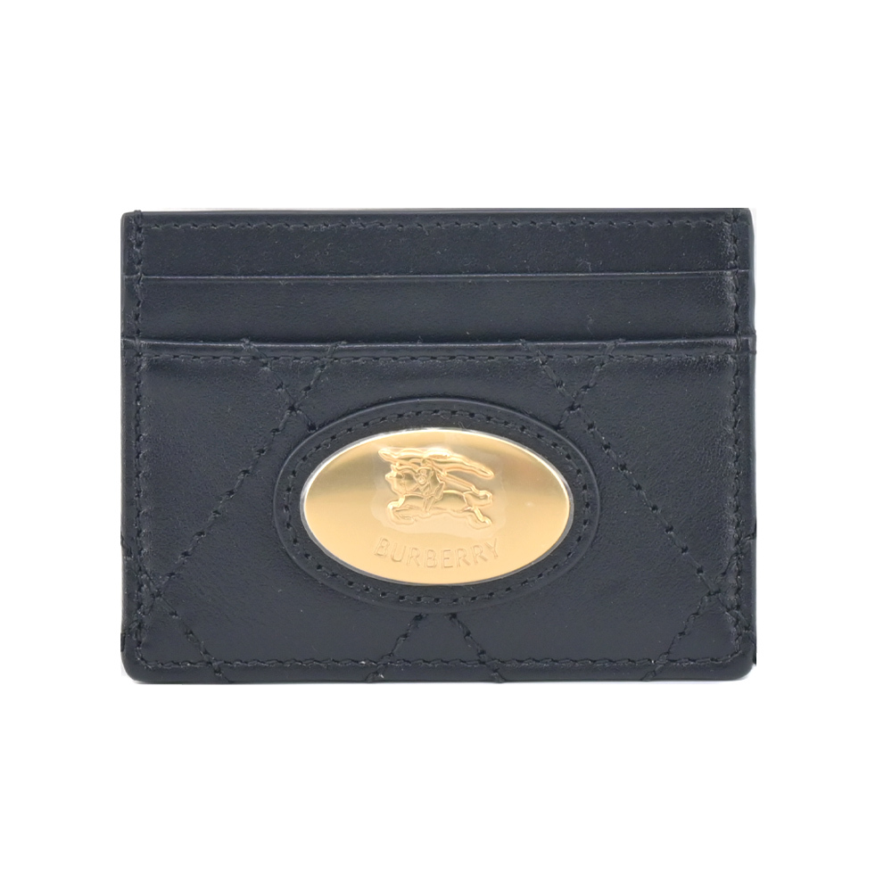 【JS’Maxx】BURBERRY Strand小牛皮卡片夾(黑色)