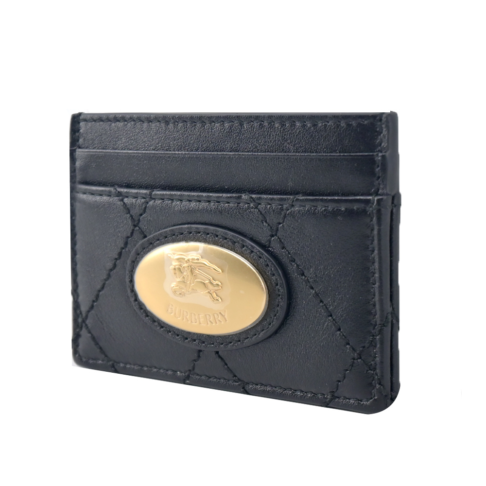 【JS’Maxx】BURBERRY Strand小牛皮卡片夾(黑色)