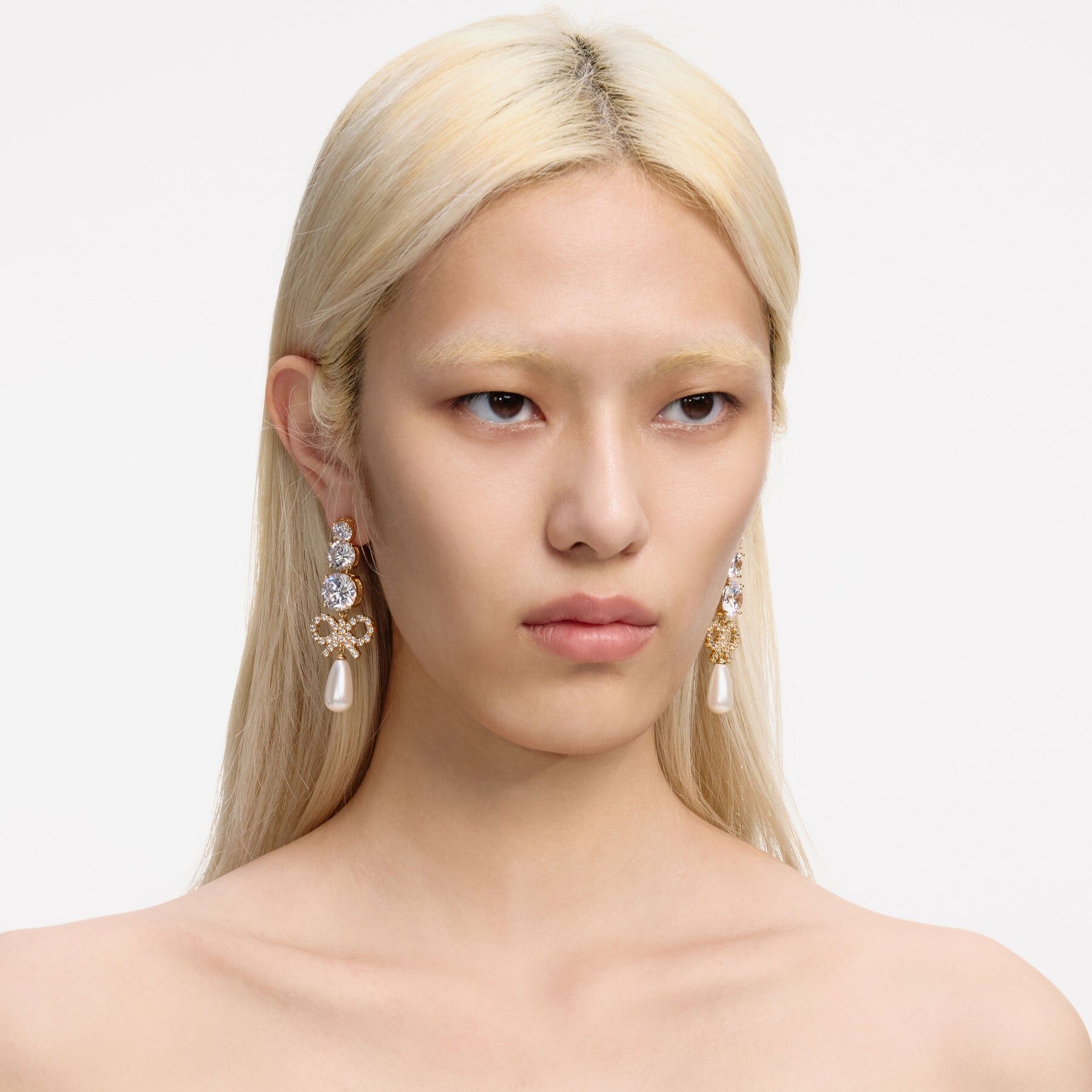 Self Portrait  Crystal  Pearl Earrings