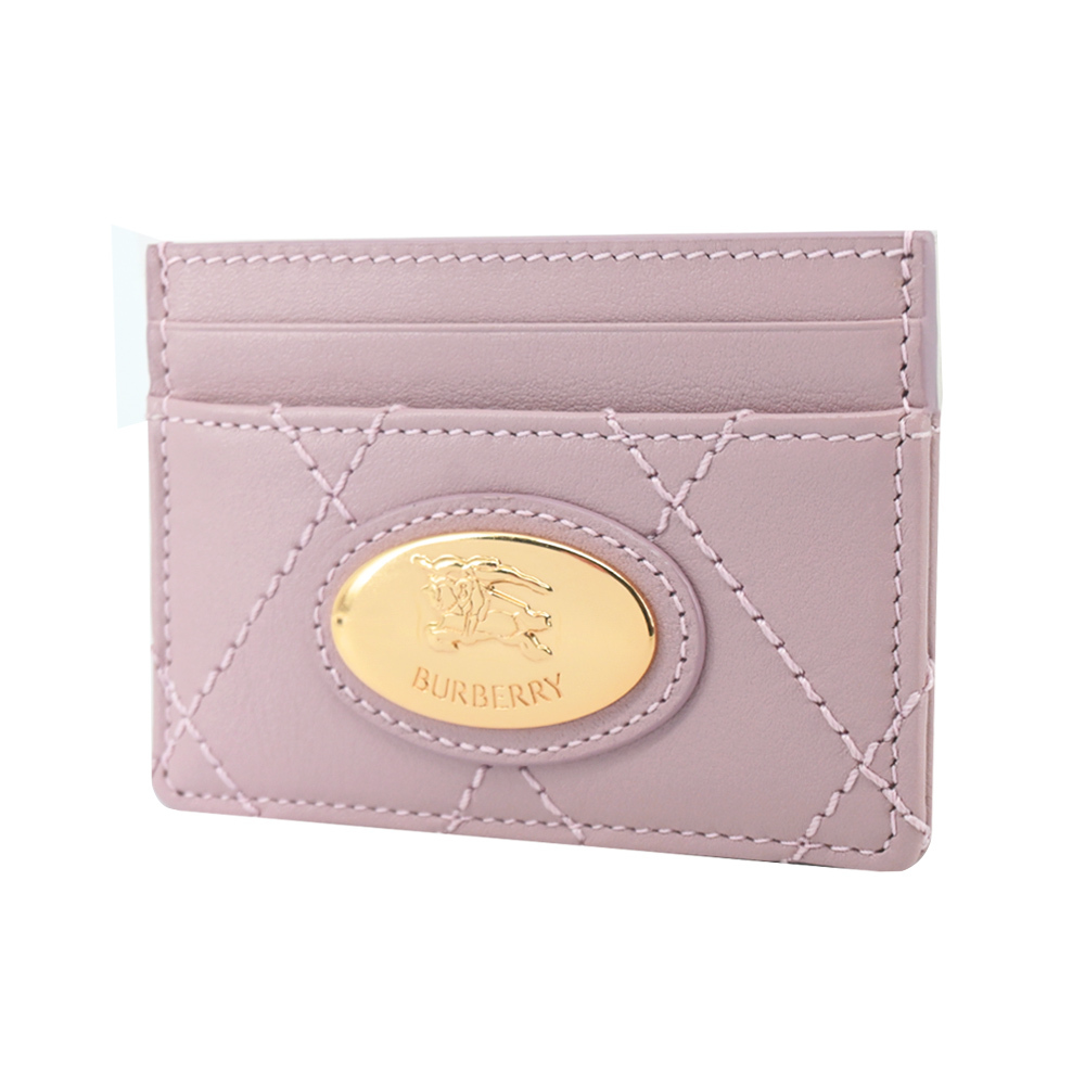 【JS’Maxx】BURBERRY Strand小牛皮卡片夾(粉色)