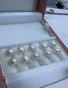 (5313) 無核珍珠耳釘 8-9mm