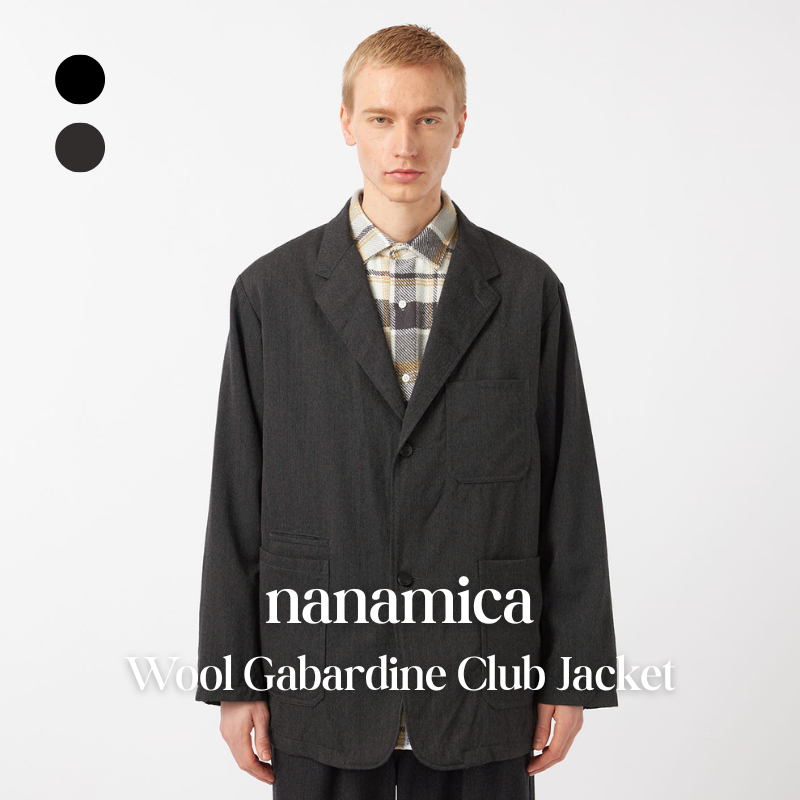 【代購】nanamica Wool Gabardine Club Jacket 羊毛斜紋織休閒外套 – 日系都市高質感款