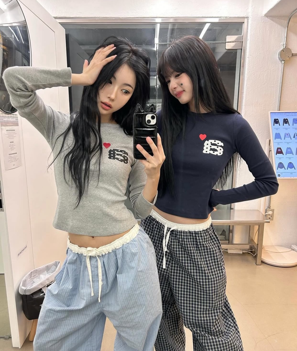 韓國🇰🇷連線 aeae DOT SMALL LETTER 愛心Logo薄長袖 合身 微短版 4色(任買兩件711免運)/預購