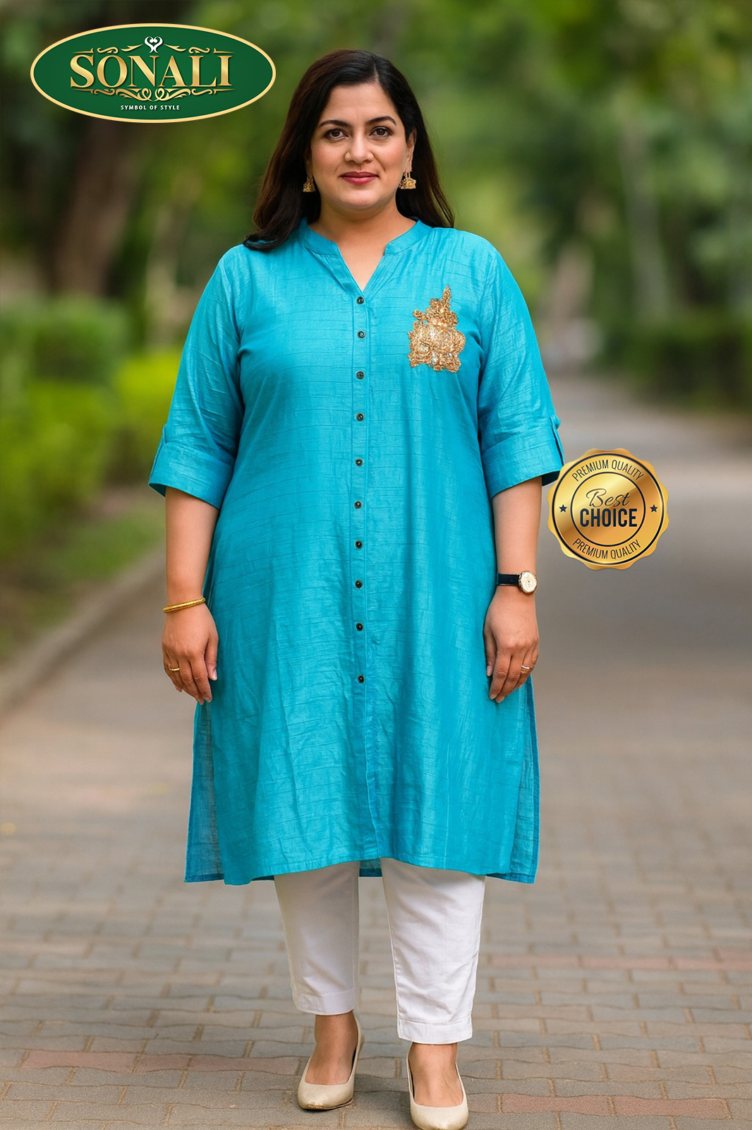 Sonali Premier Quality Women's Long Kurtis  Jippa Top / Indian Ladies Top / Plus Sizes Kurtis