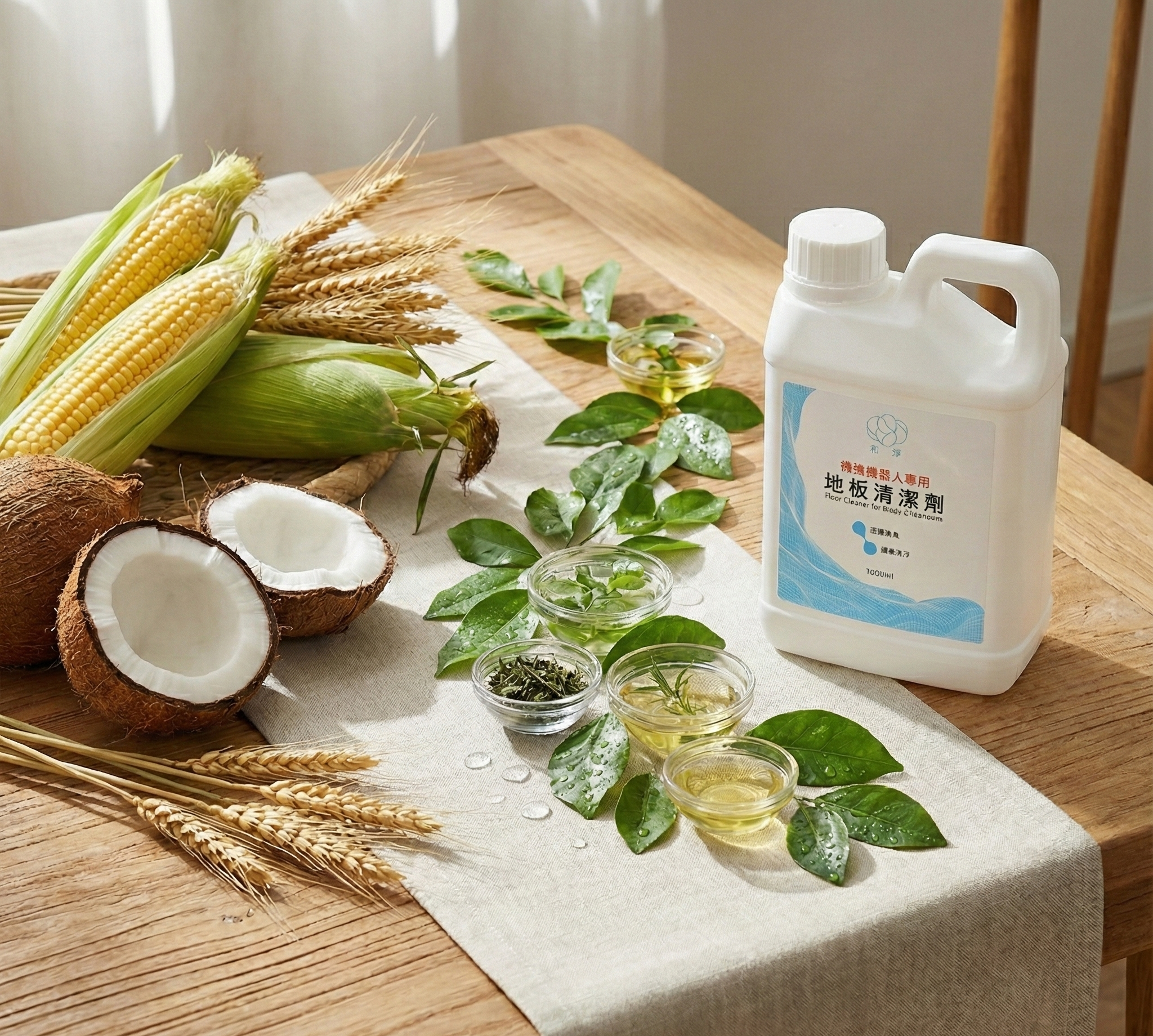 APG界面活性劑的天然植物來源：玉米、小麥、椰子油與棕櫚油