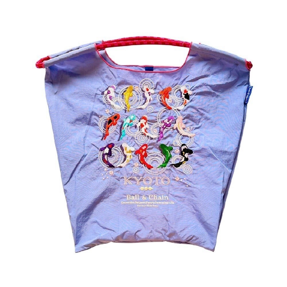 Ball＆Chain 刺繡環保購物袋 M號 - 紫 (30102026)