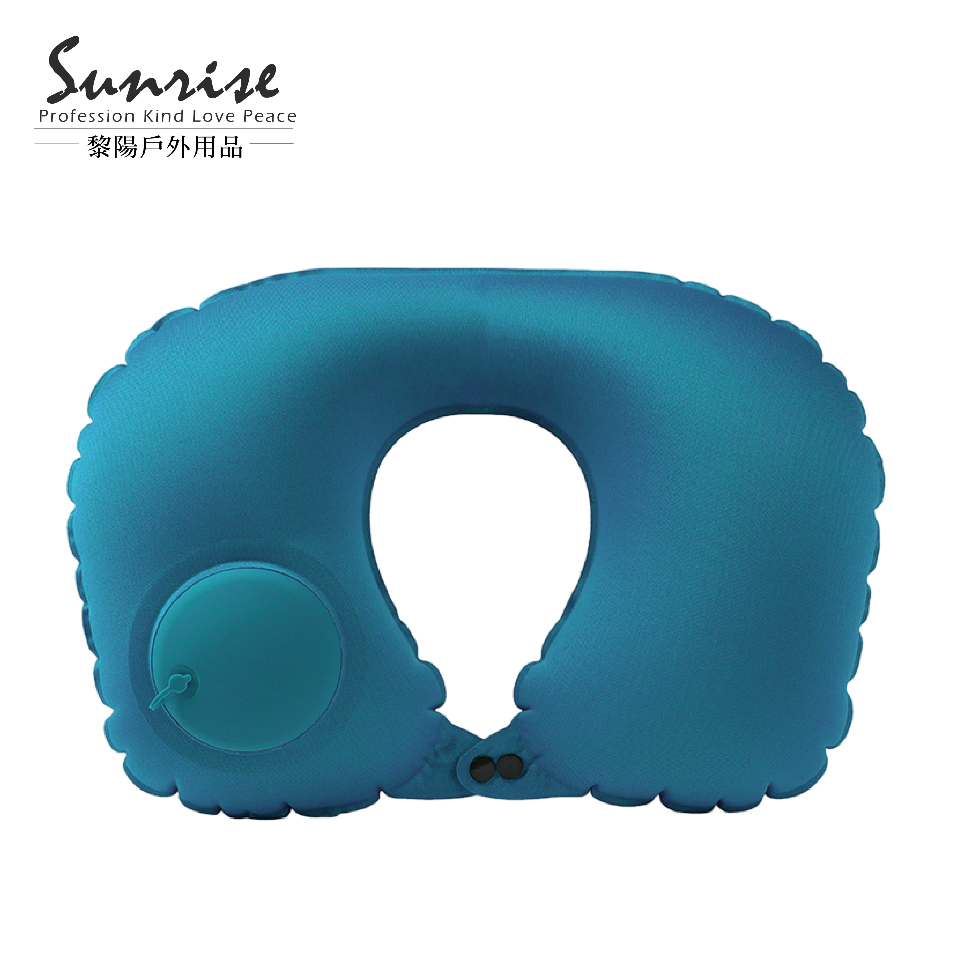 牛奶絲按壓式充氣U型枕 (普魯士藍色) 64CTB0040