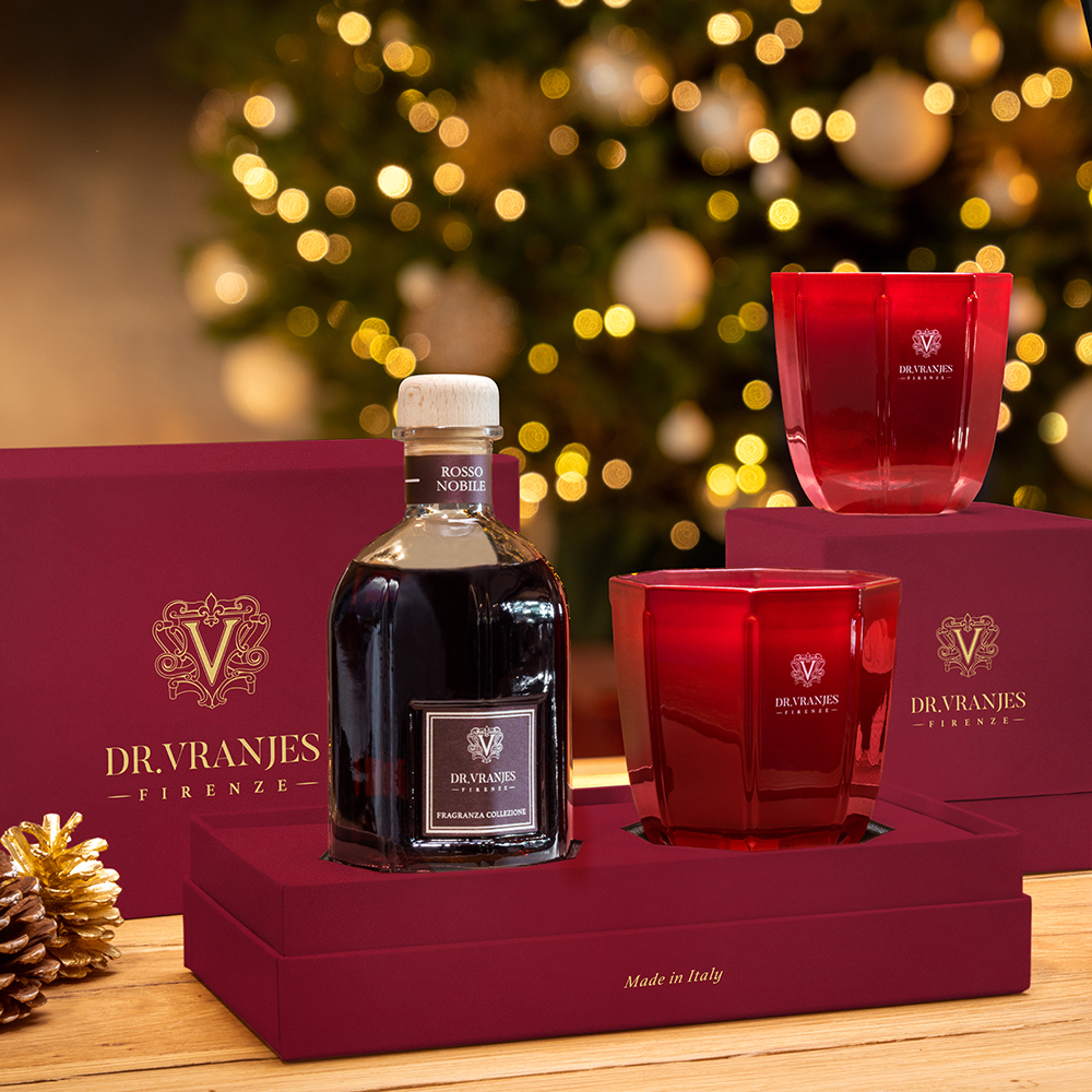 Dr. Vranjes Firenze-擴香蠟燭禮盒，傳承歐洲工藝，以聖母百花教堂穹頂為玻璃瓶身靈感