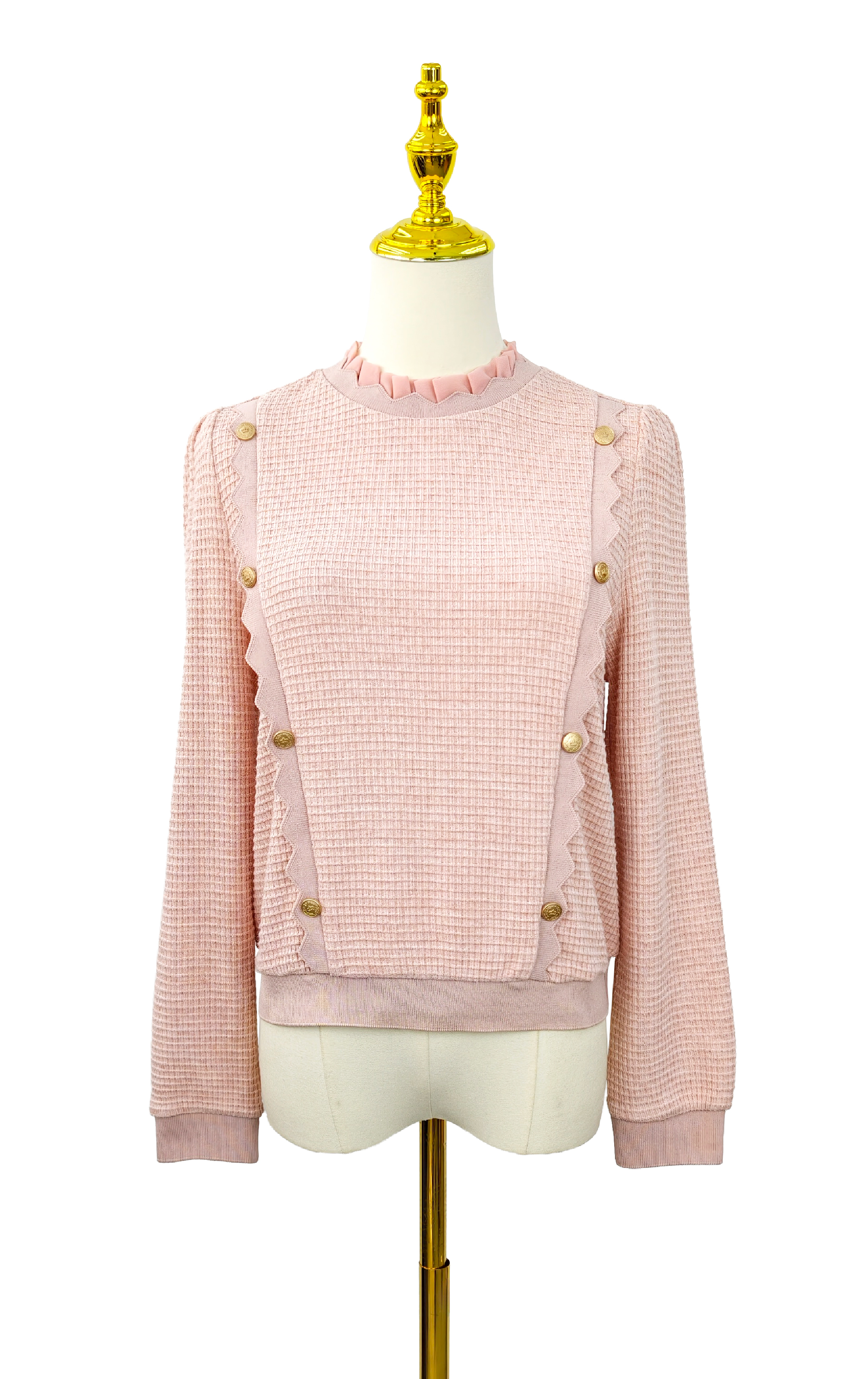 飾邊拼接針織衫 LT0840