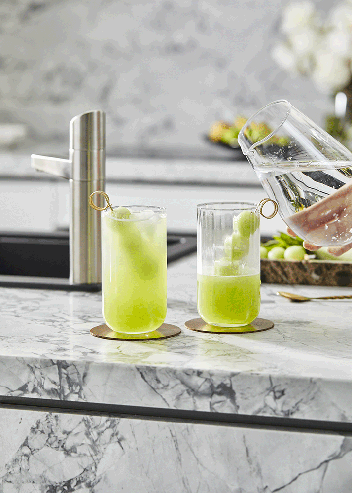 Honey I Dew 蜜瓜氣泡雞尾酒, Zip 水吧派對飲品示範, Zip HydroTap 氣泡水雞尾酒食譜, 健康無添加派對飲品, 家中汽水簡單製作示範